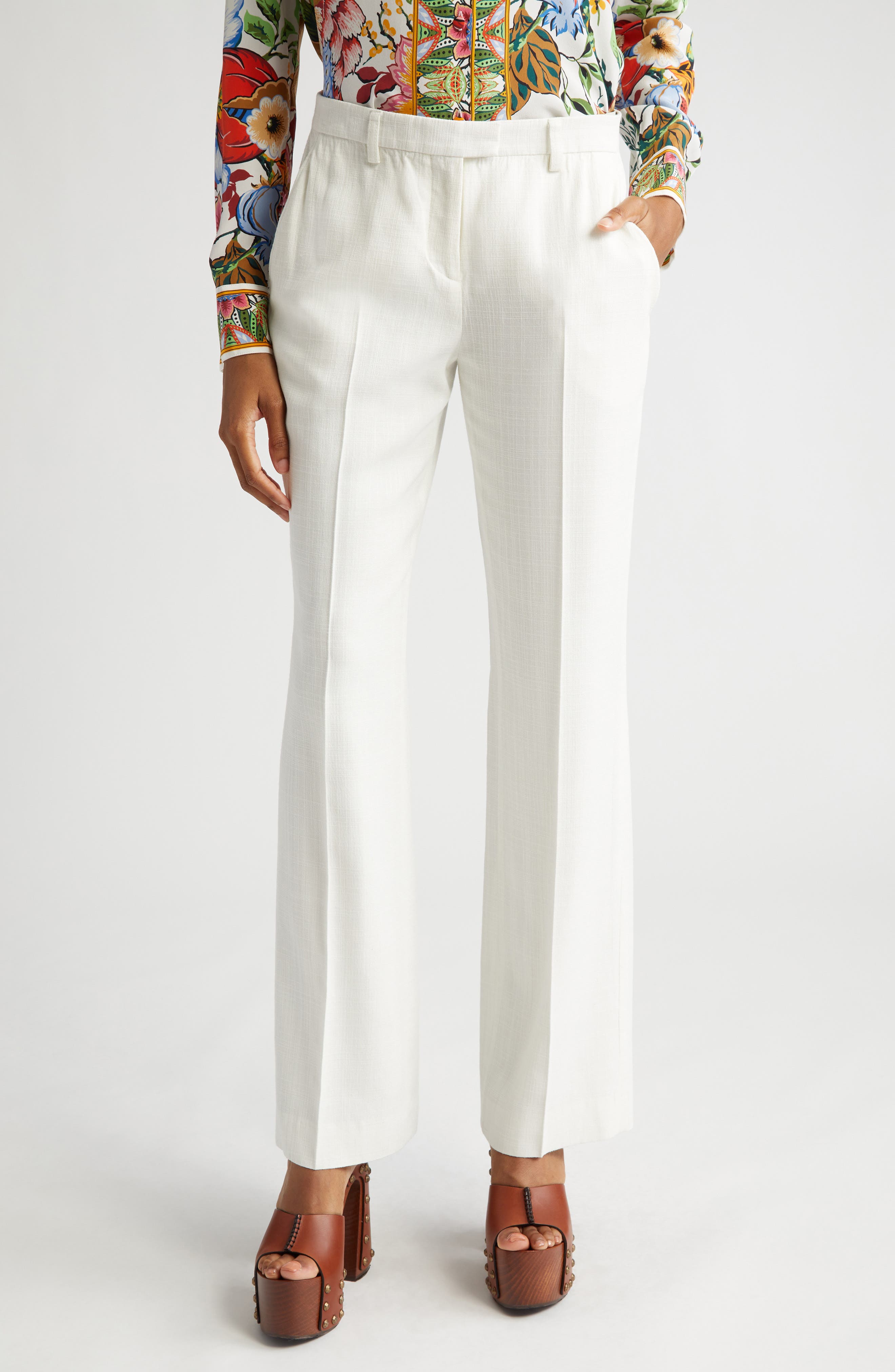 ETRO high-waisted flared trousers - Purple