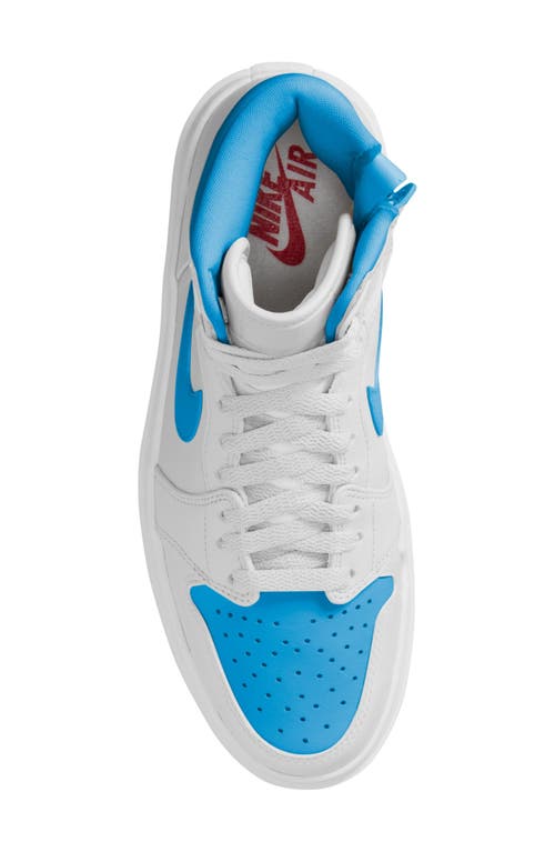 Shop Jordan Air  1 Elevate High Top Sneaker In White/dark Powder Blue/white