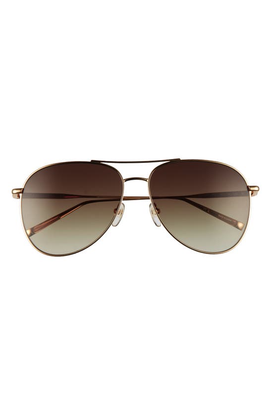 Longchamp Classic 59mm Gradient Aviator Sunglasses In Gold/ Khaki Gradient