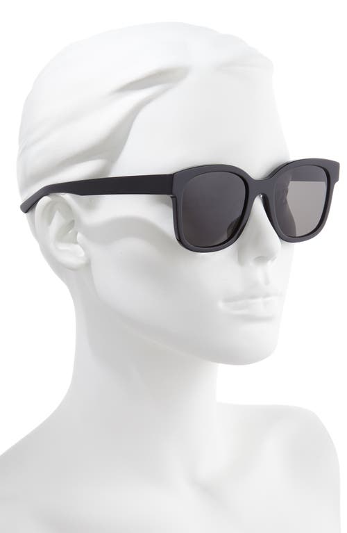 Shop Balenciaga 52mm Polarized Square Sunglasses In Black Black Grey