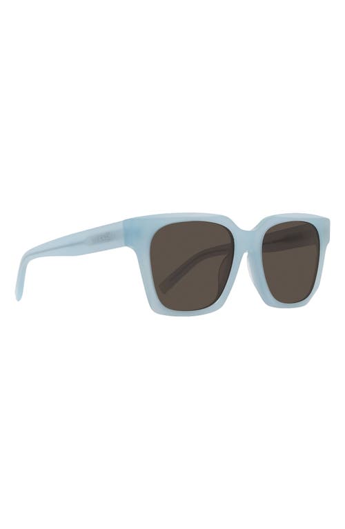 Shop Givenchy 56mm Day Square Sunglasses In Shiny Light Blue/brown