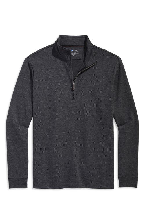 Vineyard Vines Elevated Quarter Zip Pullover In Gray Harbor