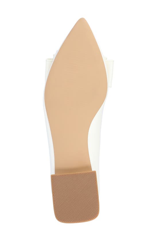 Journee Collection Ophelia Womens Pointed Closed Toe Ballet Flats In Patent/ White
