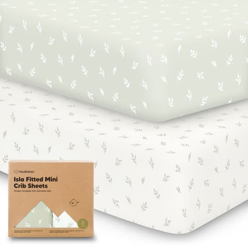 Keababies Isla Fitted Mini Crib Sheets In Herb