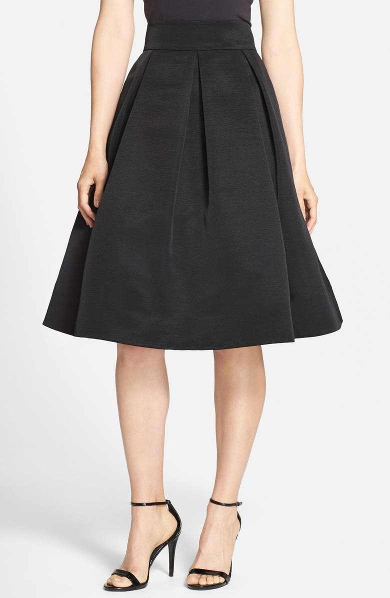 ELIZA J Faille Midi Skirt, Main, color, Black