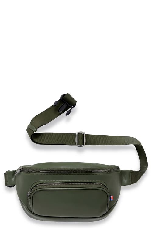 Kibou Faux Leather Diaper Belt Bag in Olive Green at Nordstrom