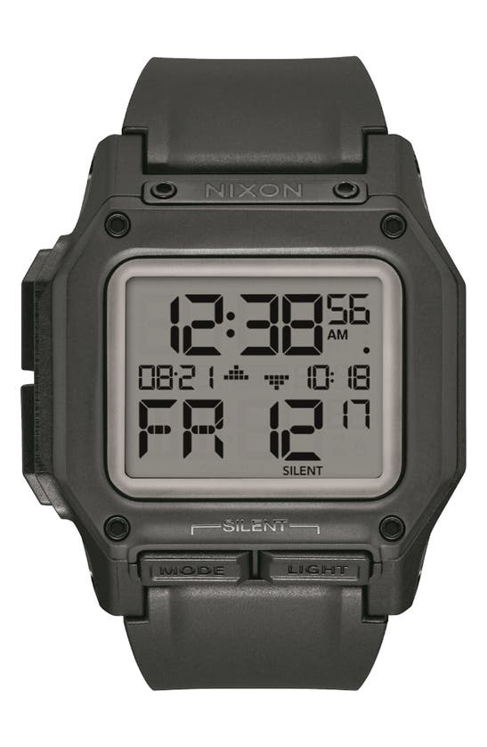 Nixon Regulus Digital Watch, 46mm In Black / Positive