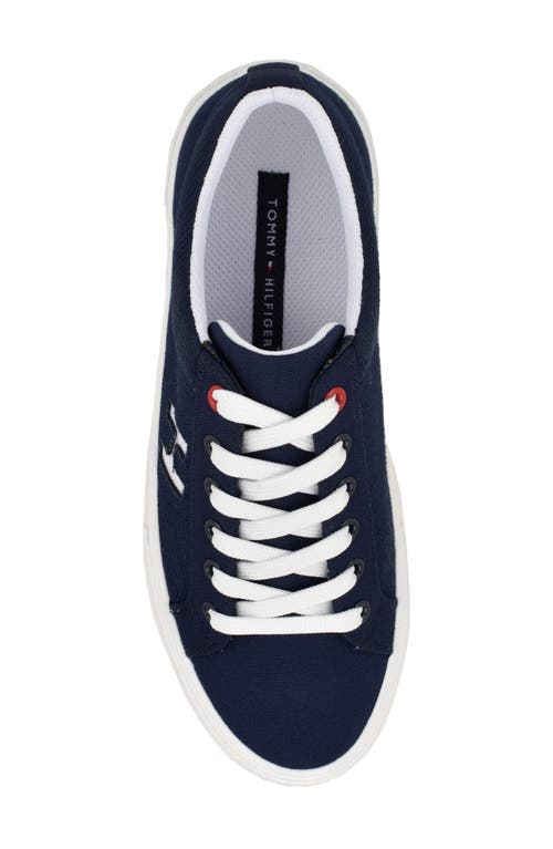 Tommy Hilfiger Aconia Womens Padded Insole Canvas Casual And Fashion Sneakers In Navy
