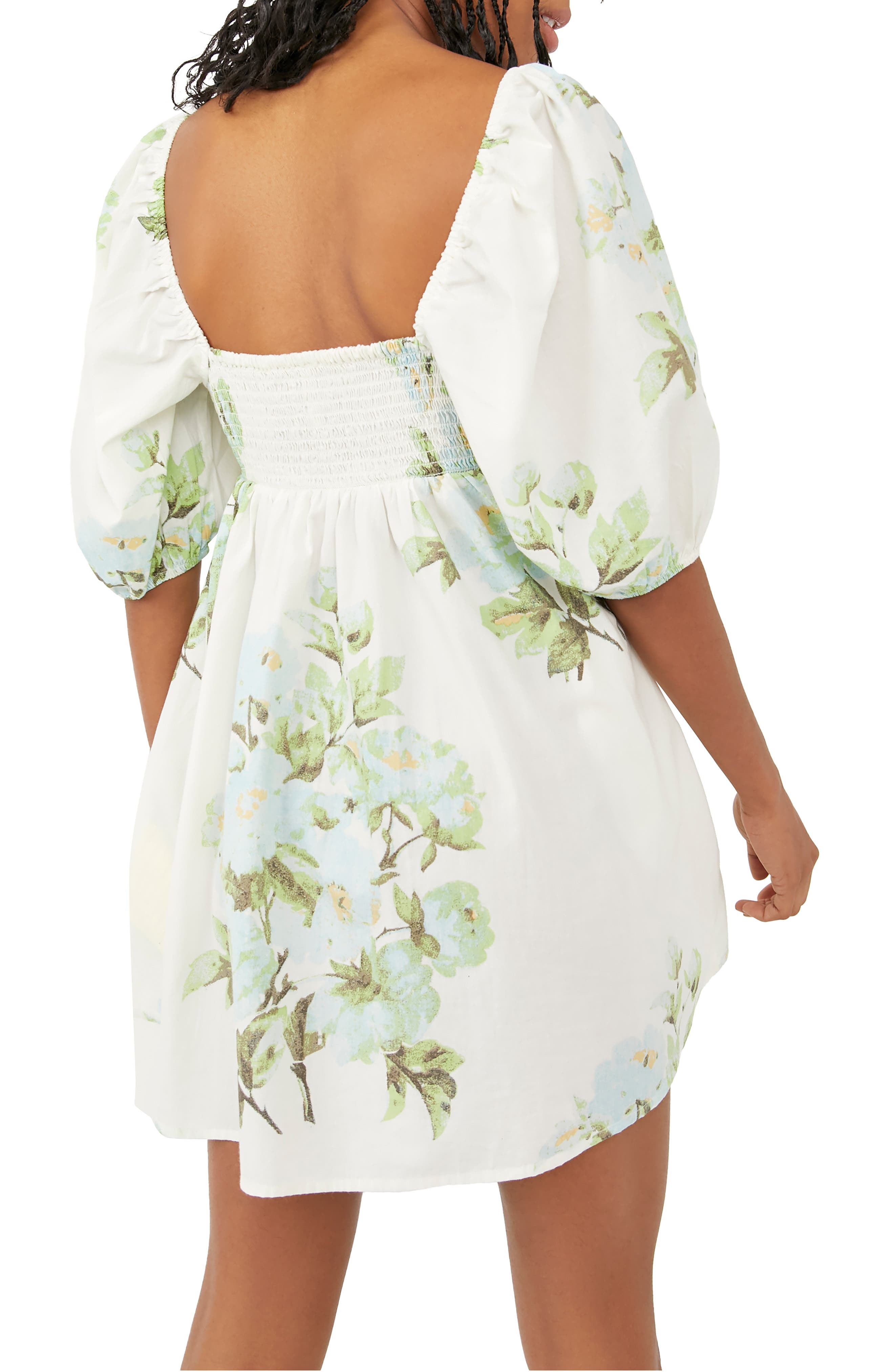 Free People Peony Puff Sleeve Babydoll 