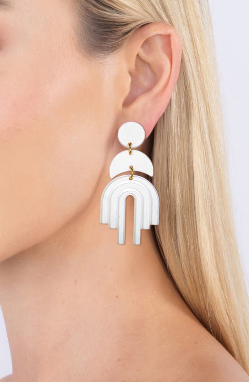 Eye Candy Los Angeles Giulia Chandelier Drop Earrings In White