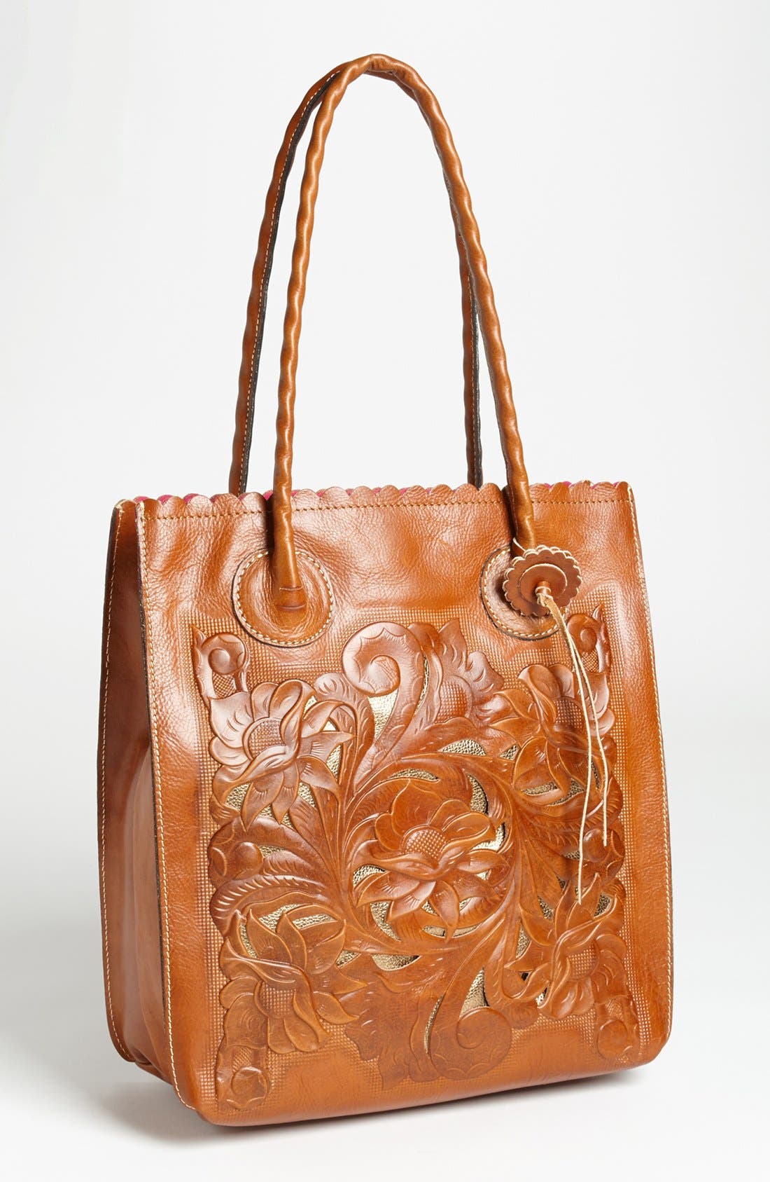 patricia nash turquoise tooled cavo tote