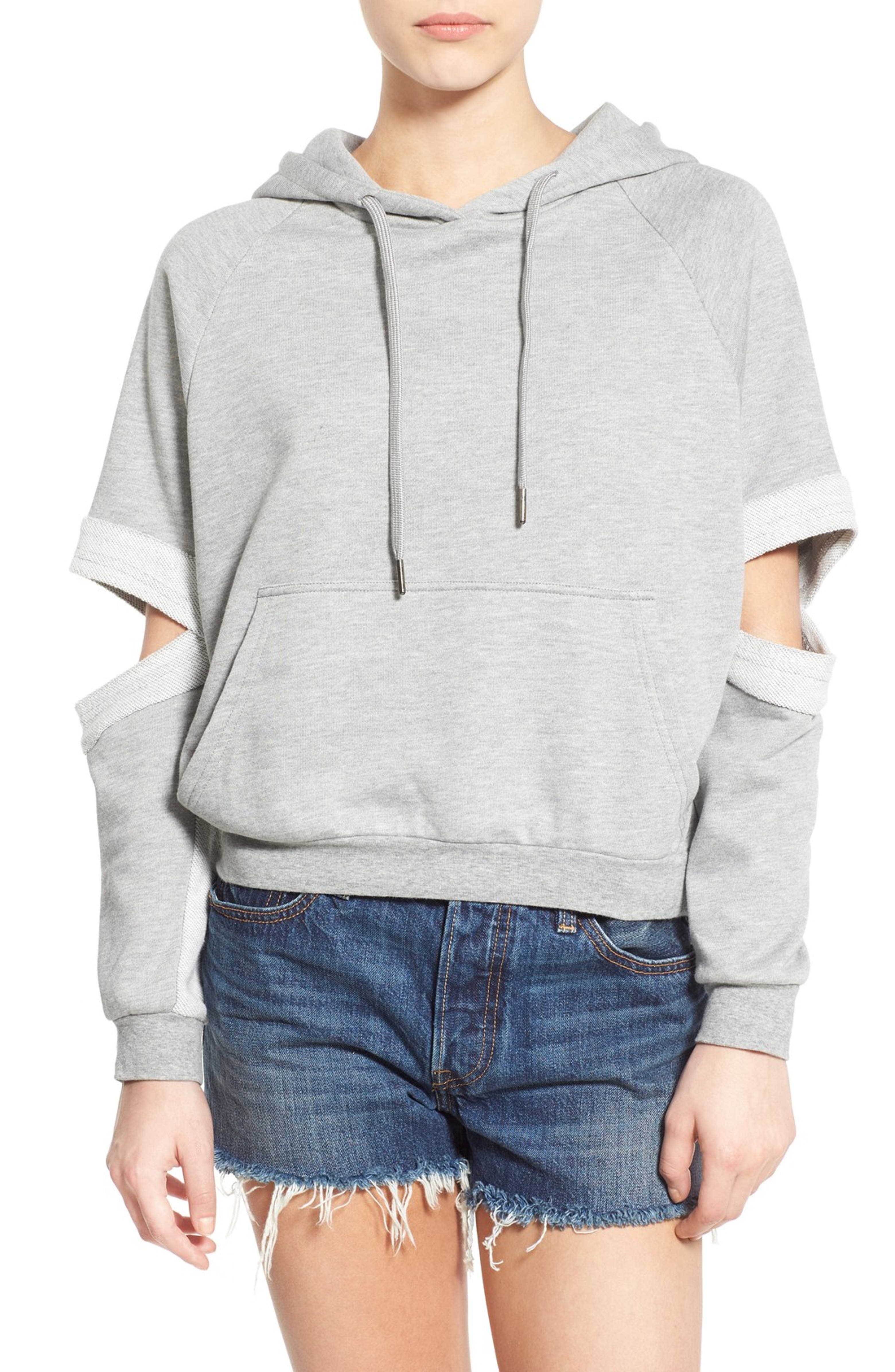 PUBLISH BRAND 'Lucia' Cutout Sleeve Hoodie | Nordstrom