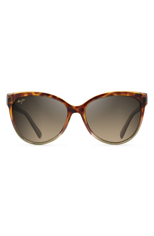 Maui Jim Olu Olu Hcl Bronze Butterfly Ladies Sunglasses Hs537-10a 57 In Tortoise With Tan/hcl Bronze