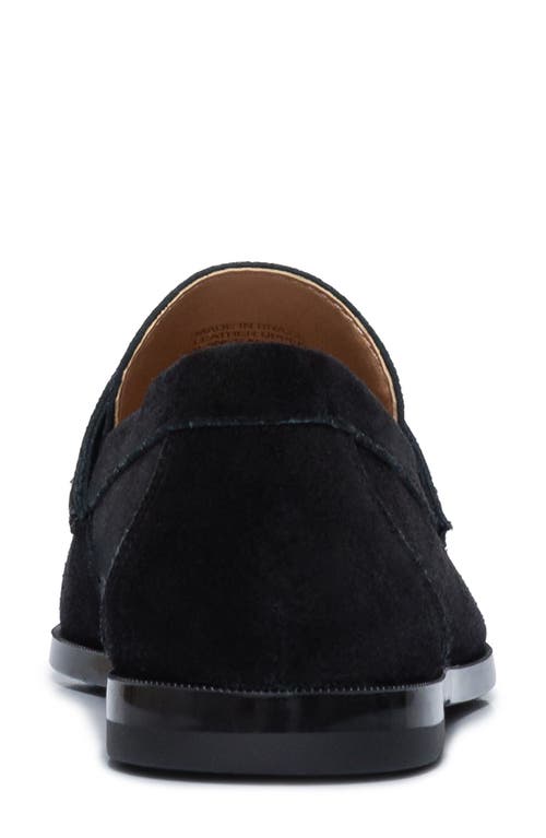 Bernardo Studio Flexible Leather Loafer In Black Split Suede