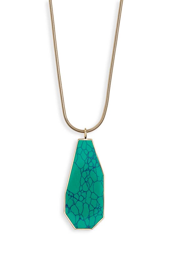 Shop Isabel Marant To Dance Marbled Pendant Necklace In Green