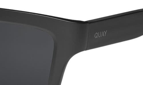 Quay Dealer's Choice 55mm Polarized Square Sunglasses In Matte Black/polarized