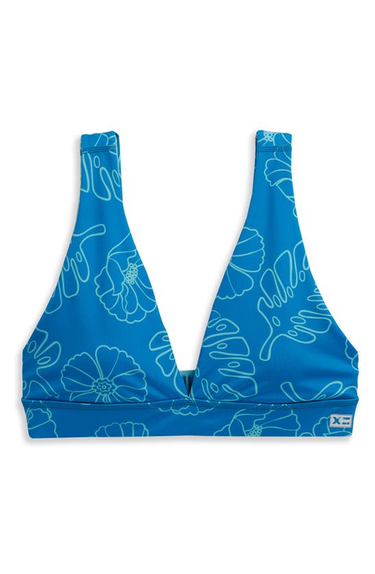 Tomboyx Reversible Plunge Bikini Top In Keep Palm