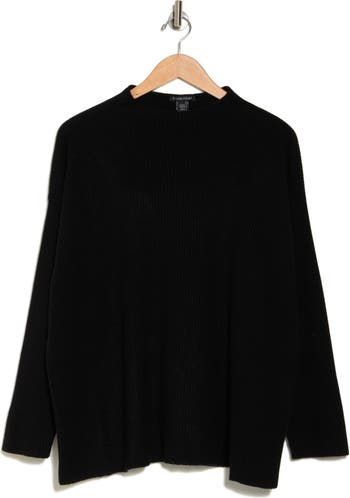 Eileen Fisher Rib Funnel Neck Cashmere Sweater