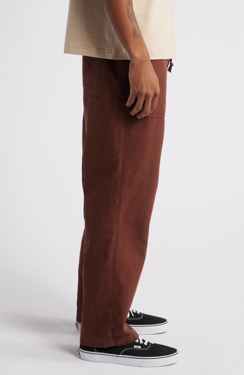 Service Works Elastic Waist Cotton Canvas Chef Pants In Brown