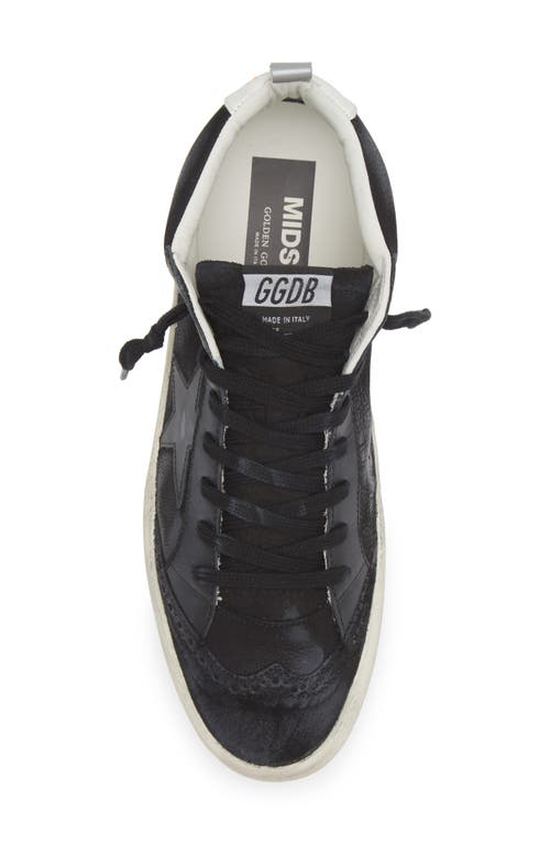 Shop Golden Goose Mid Star Sneaker In Black/silver/white