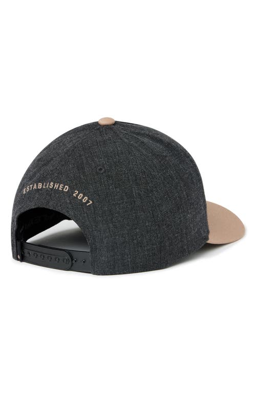 Shop Travismathew Passing Lane Snapback Baseball Cap In Heather Black/portabella