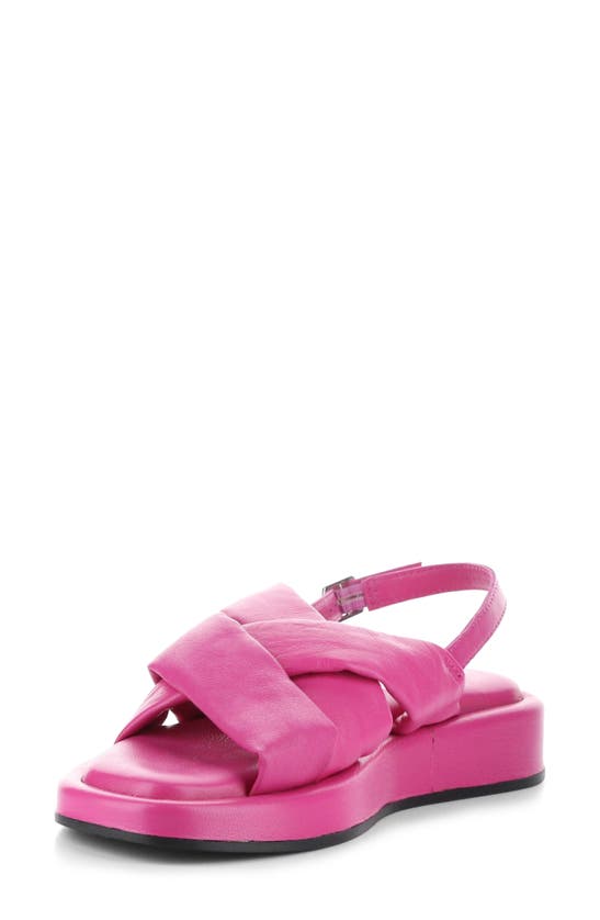 Shop Bos. & Co. Blitz Slingback Platform Sandal In Fuxia Leather