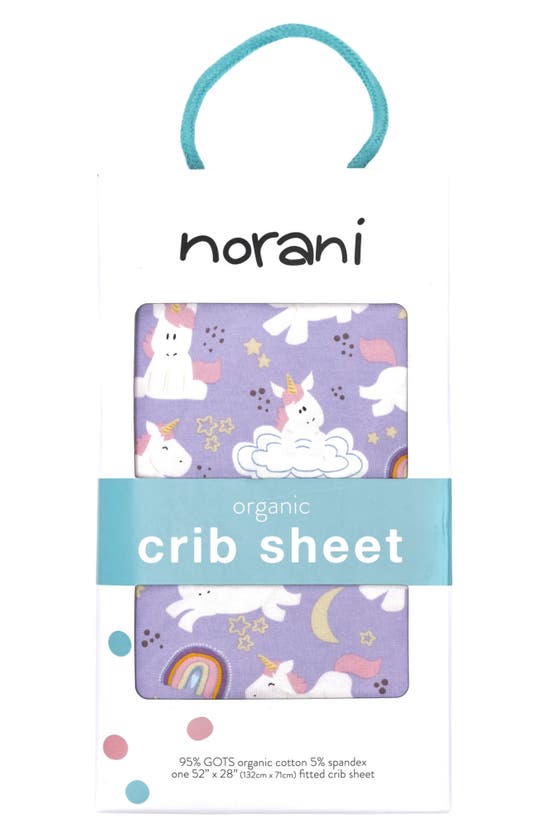 Shop Norani Crib Sheet In Purple/ White