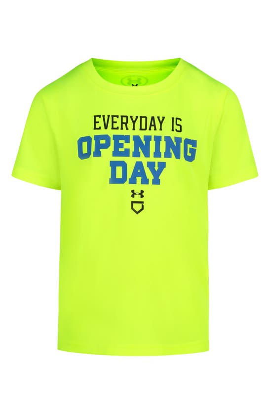 Shop Under Armour Kids' Ua Tech™ Opening Day Performance Graphic T-shirt In Hi-vis Yellow