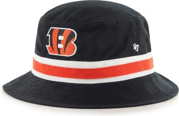 47 Men's '47 Black Cincinnati Bengals Striped Bucket Hat