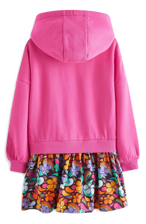 Shop Little Bird Kids' Long Sleeve Cotton Dress In Purple