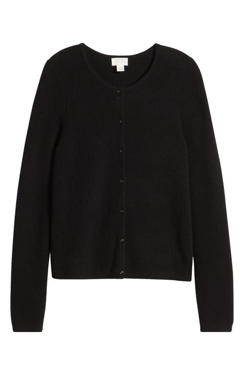 Caslonr Caslon(r) Wool & Cashmere Cardigan In Black Rock