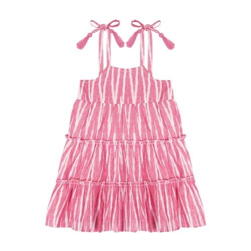 Shop Mer St. Barth Bella Shoulder Tie Sundress In Rose Ikat