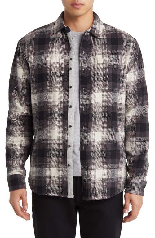 johnnie-O Jerome Plaid Cotton Flannel Button-Up Shirt in Charcoal at Nordstrom, Size Xx-Large