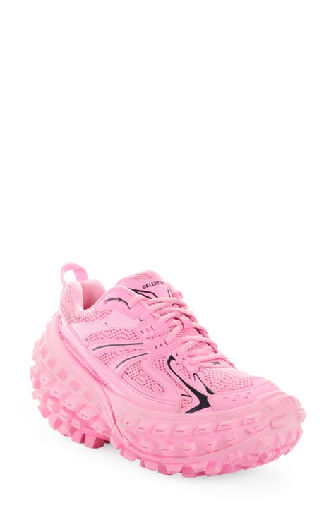 Balenciaga Track Sneaker Pink White Lace Up Tie Low Top Platform Flat  Trainer 40