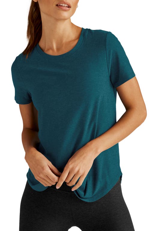 Shop Beyond Yoga On The Down Low T-shirt In Majestic Blue Heather