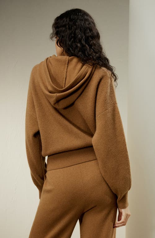 Shop Lilysilk Eshe 2-in-1 Cashmere Detachable Hoodie In Toffee