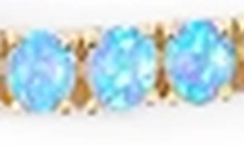 Melinda Maria Grand Heiress Imitation Opal Necklace In Blue Opal/gold