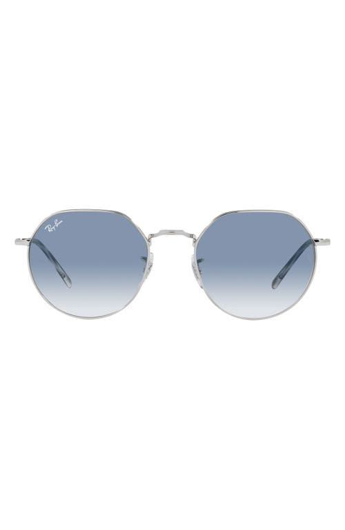 Ray Ban Ray-ban Jack 53mm Gradient Sunglasses In Silver/clear Gradient Blue