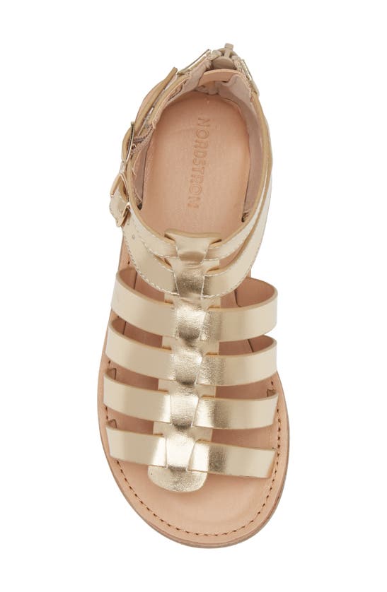 Shop Nordstrom Kids' Annie Ankle Strap Sandal In Gold Metallic