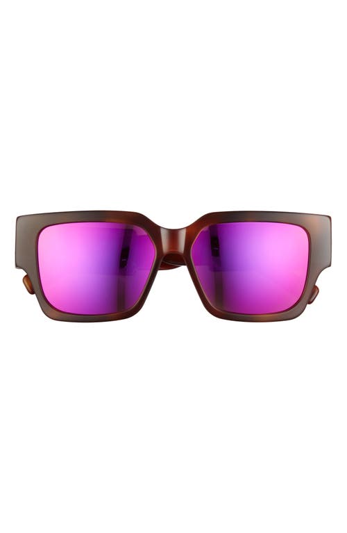 Christian Dior 55mm Square Sunglasses in Havana/Violet