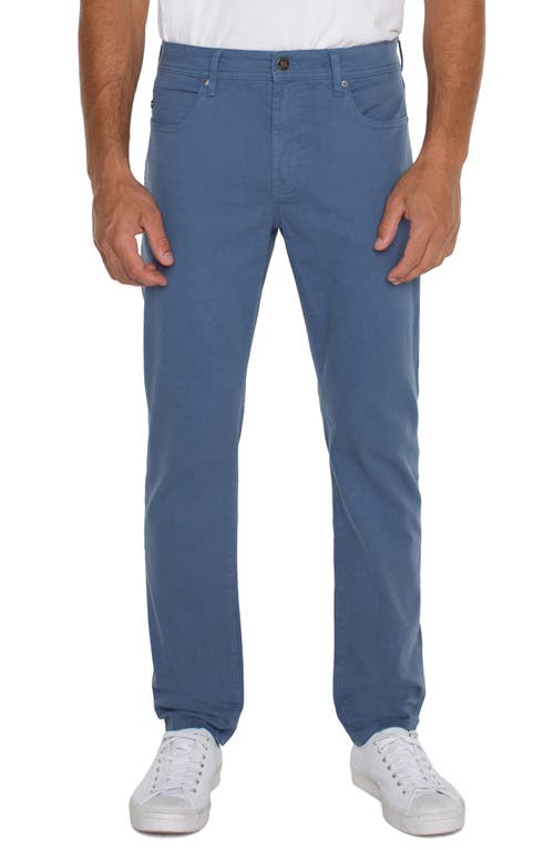 Liverpool Kingston Modern Straight Leg Twill Pants in Coronet Blue