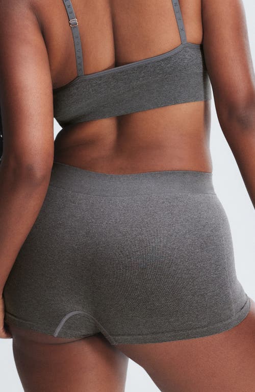 Shop Savage X Fenty Seamless Heather Boyshorts In Platinum Grey