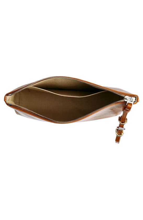 Shop Givenchy Voyou Leather Zip Pouch In Soft Tan