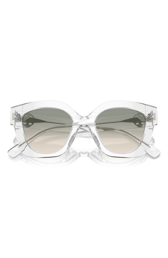 Shop Tory Burch 49mm Gradient Irregular Sunglasses In Clear