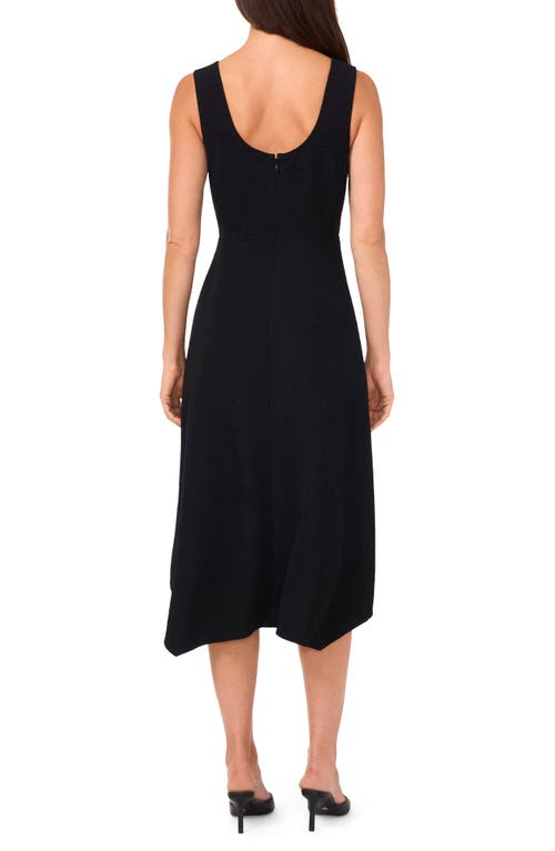 Shop Halogenr Halogen(r) Textured Handkerchief Hem Dress In Rich Black