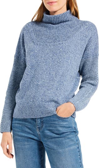NIC+ZOE Mixed Stitch Funnel Neck Sweater | Nordstrom