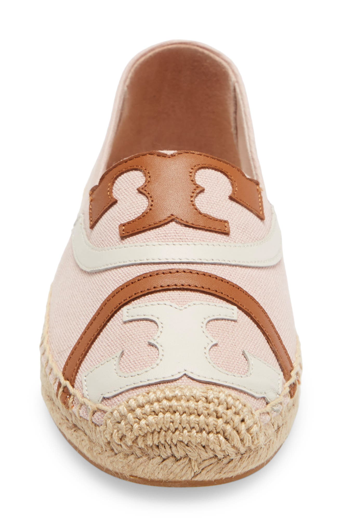 tory burch poppy logo espadrille flat