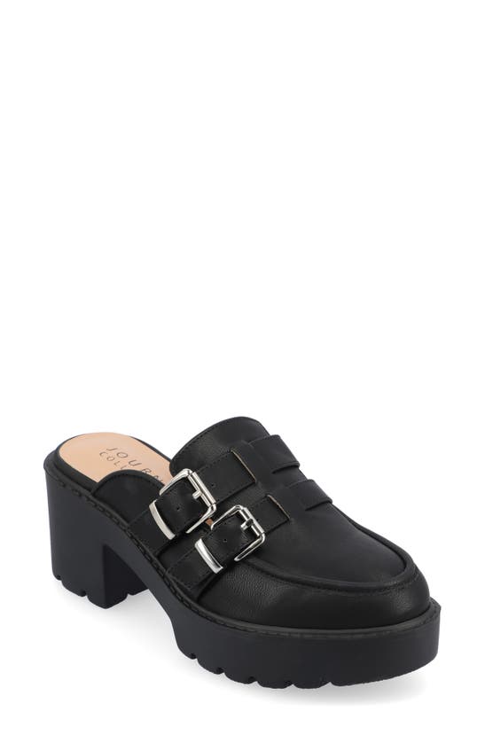 Journee Collection Brydie Platform Mule In Black