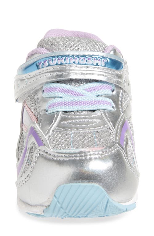 Tsukihoshi Kids' Glitz Washable Sneaker In Silver/lavender