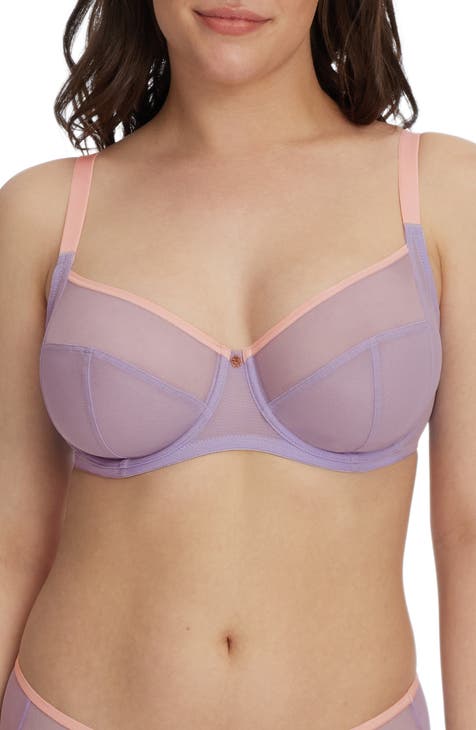 Patterned lace high apex underwired bra [Lilac] – The Pantry Underwear